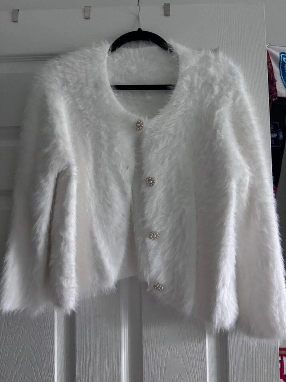 Fluffy White Sweater